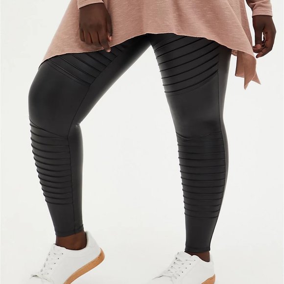 Torrid Platinum Legging - Faux Leather Moto - Picture 1 of 3